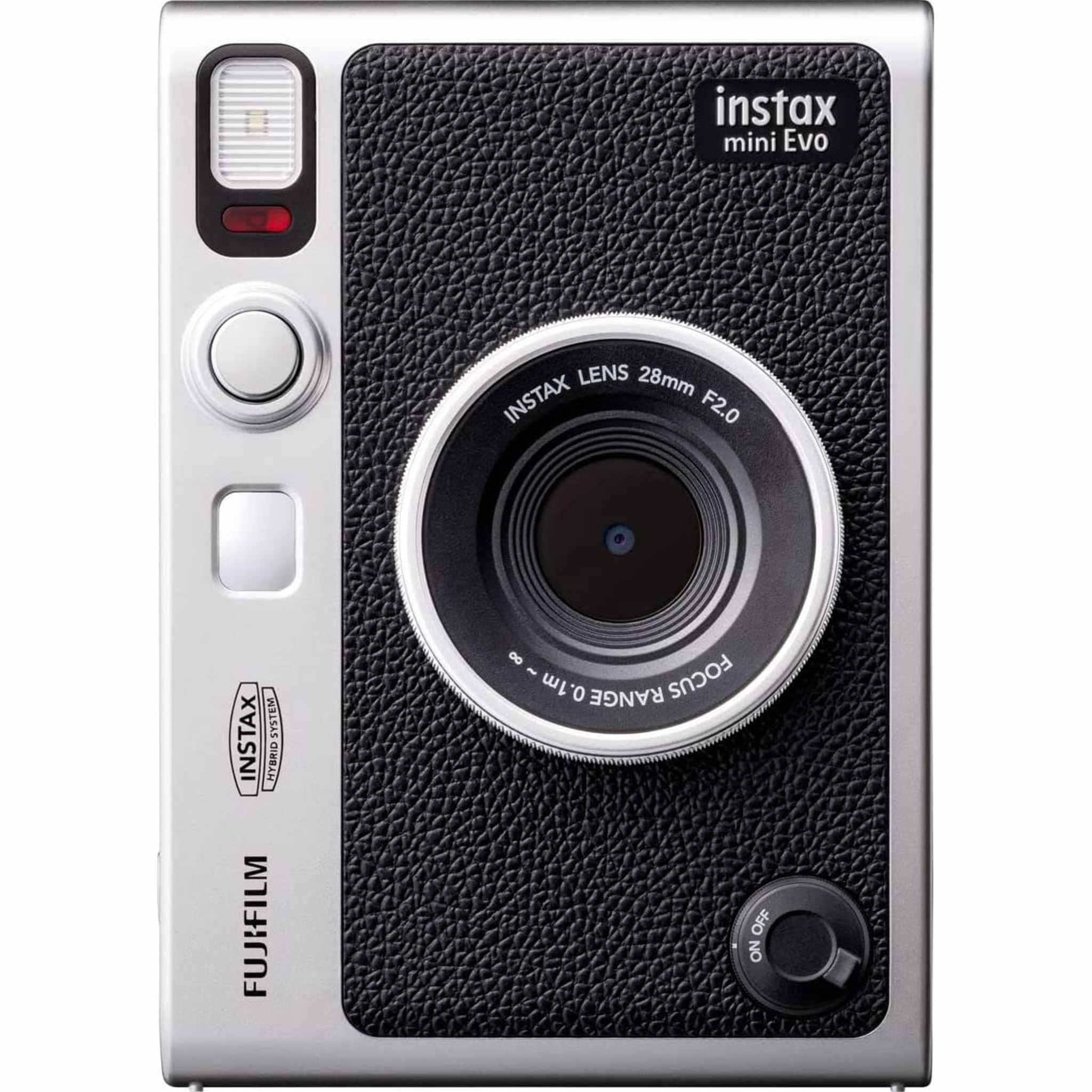 Fujifilm Instax Mini EVO Instant Film Camera Black with 60 Films + 32GB Card - Reconditioned