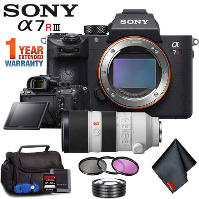 Sony Alpha a7R III Mirrorless Digital Camera Body Only + 70-200mm Lens + Filter Kit + Memory Card Kit + Carrying Case