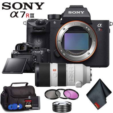 Sony Alpha a7R III Mirrorless Digital Camera Body Only + 70-200mm Lens + Filter Kit + Memory Card Kit + Carrying Case