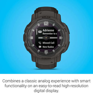 Garmin Instinct Crossover Solar Smartwatch with Standard Accessories Garmin