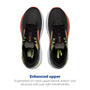Brooks Men's Ghost 16 Running Shoes 10 Medium Black/Mandarin Red/Green