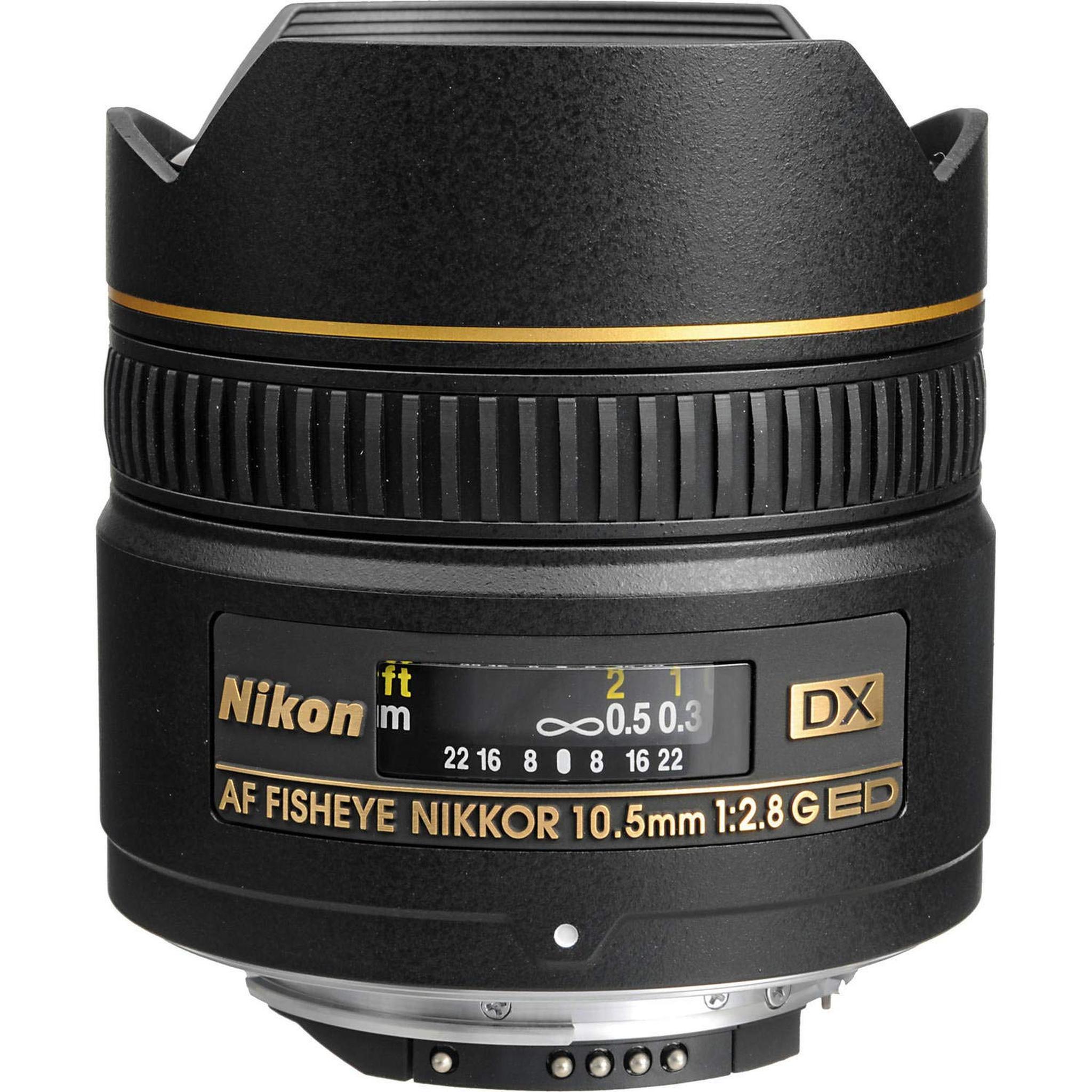 Nikon AF DX Fisheye-NIKKOR 10.5mm f/2.8G ED Lens Renewed - Reconditioned Nikon