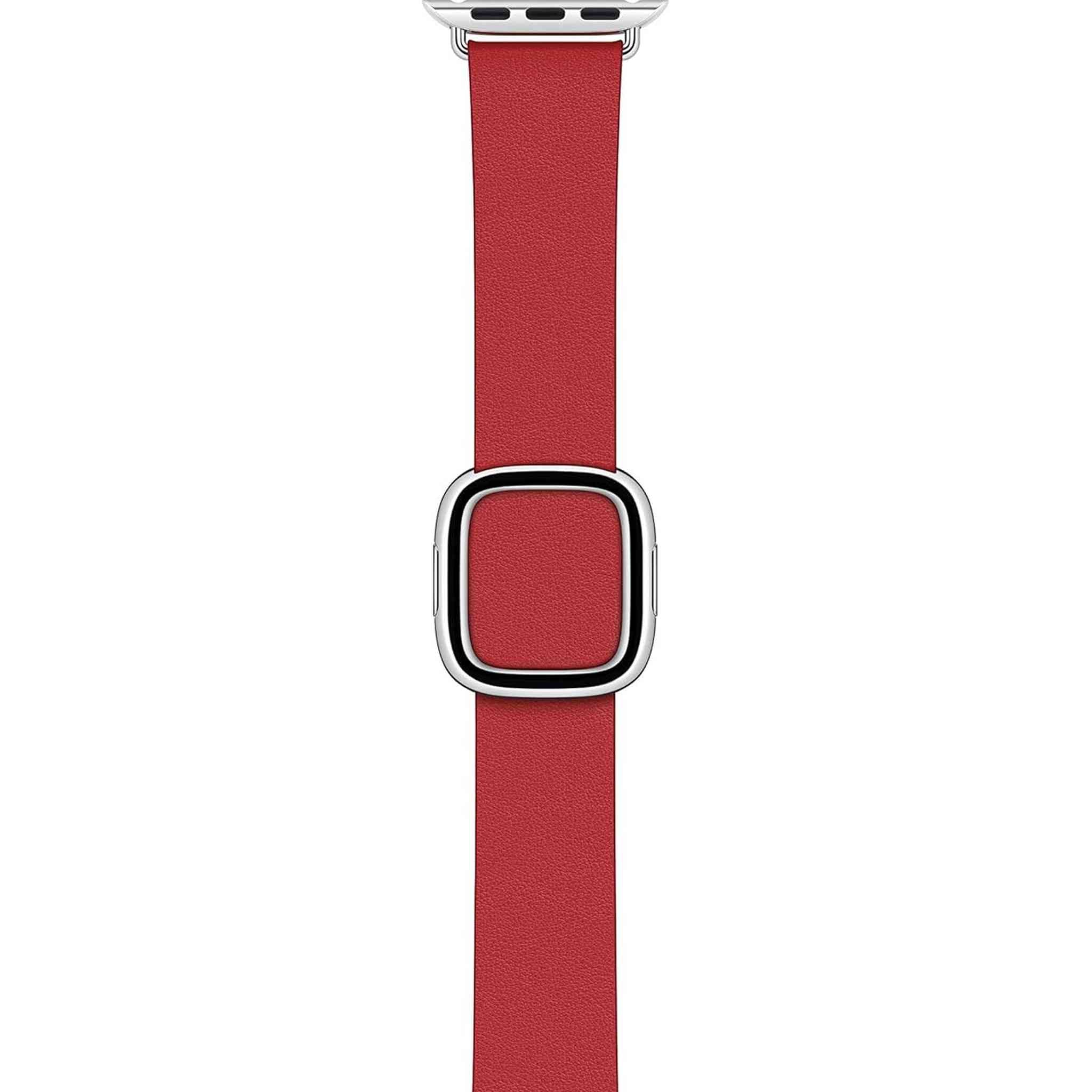 Apple Watch Band - Modern Buckle 40mm - Scarlet - Large Apple