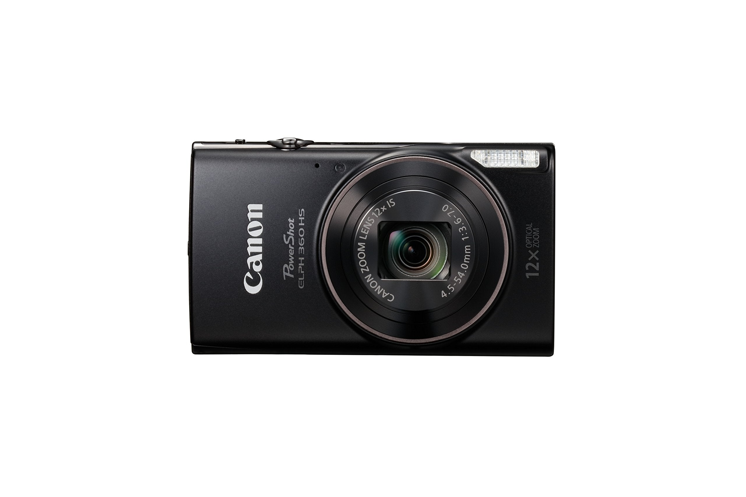 Canon PowerShot ELPH 360 Digital Camera w/ 12x Optical Zoom and Image Stabilization - Wi-Fi & NFC Enabled Black