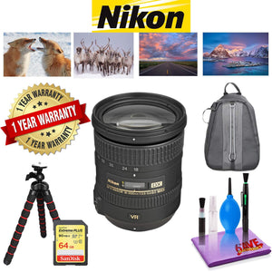 NIKON 18-200MM F/3.5-5.6G ED AF-S DX VR II Lens with 1 Year Warranty, Sandisk 64 GB Memory Card, Deluxe Camera Backpack Bundle Nikon