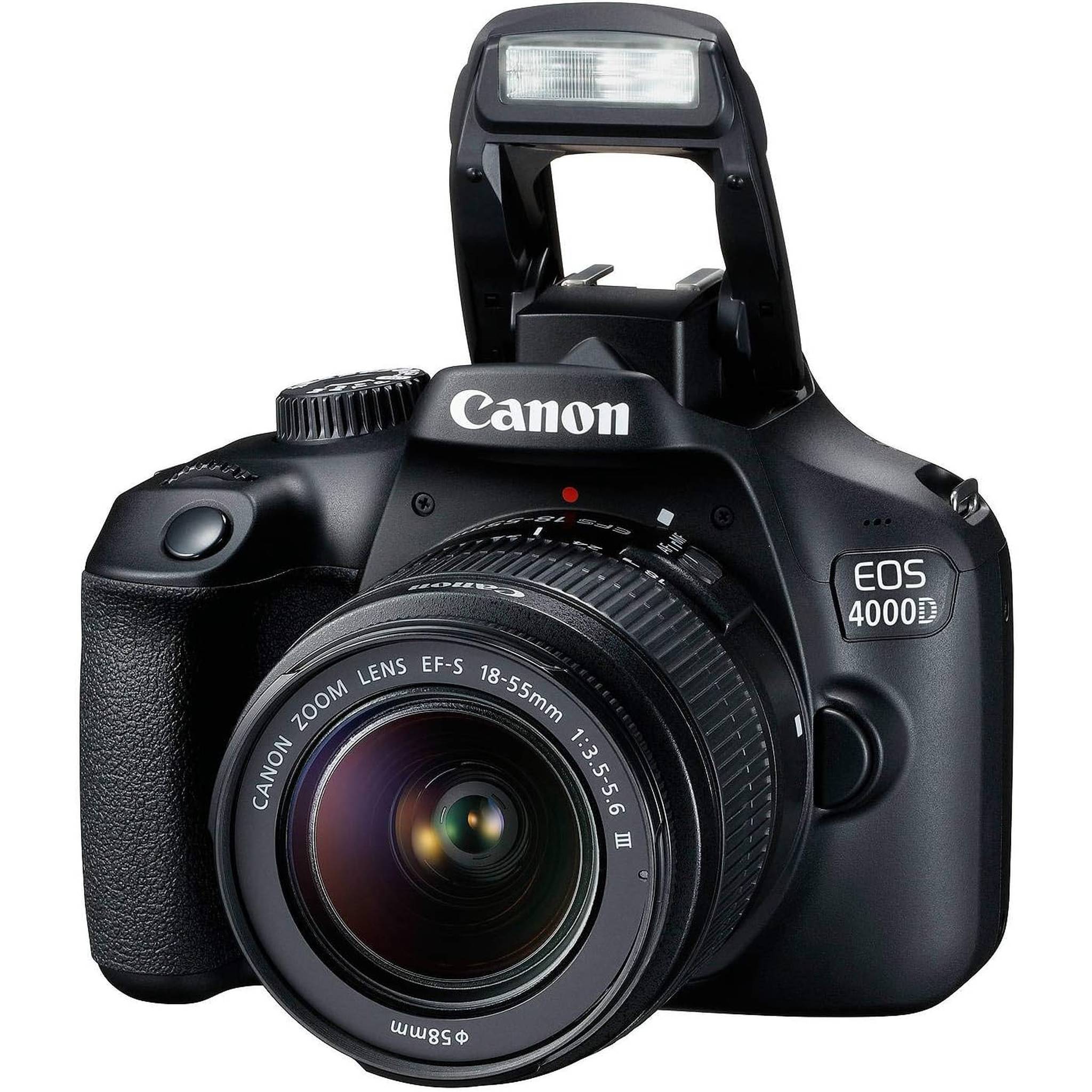 Canon EOS 4000D DSLR Camera with 18-55mm Lens + EOS Bag + Sandisk Ultra 64GB Card + Cleaning Set And More International Model - Reconditioned Canon