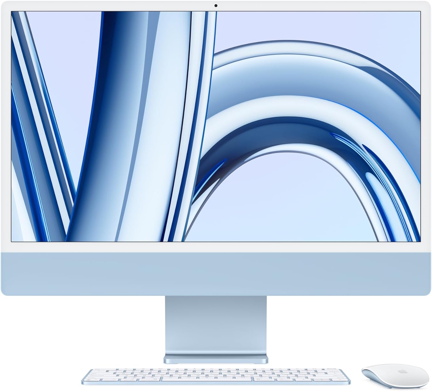 Apple 2023 iMac All-in-One Desktop Computer with M3 chip: 8-core CPU, 10-core GPU, 24-inch Retina Display, 8GB Unified Memory, 512GB SSD Storage, Matching Accessories. Works with iPhone/iPad; Blue