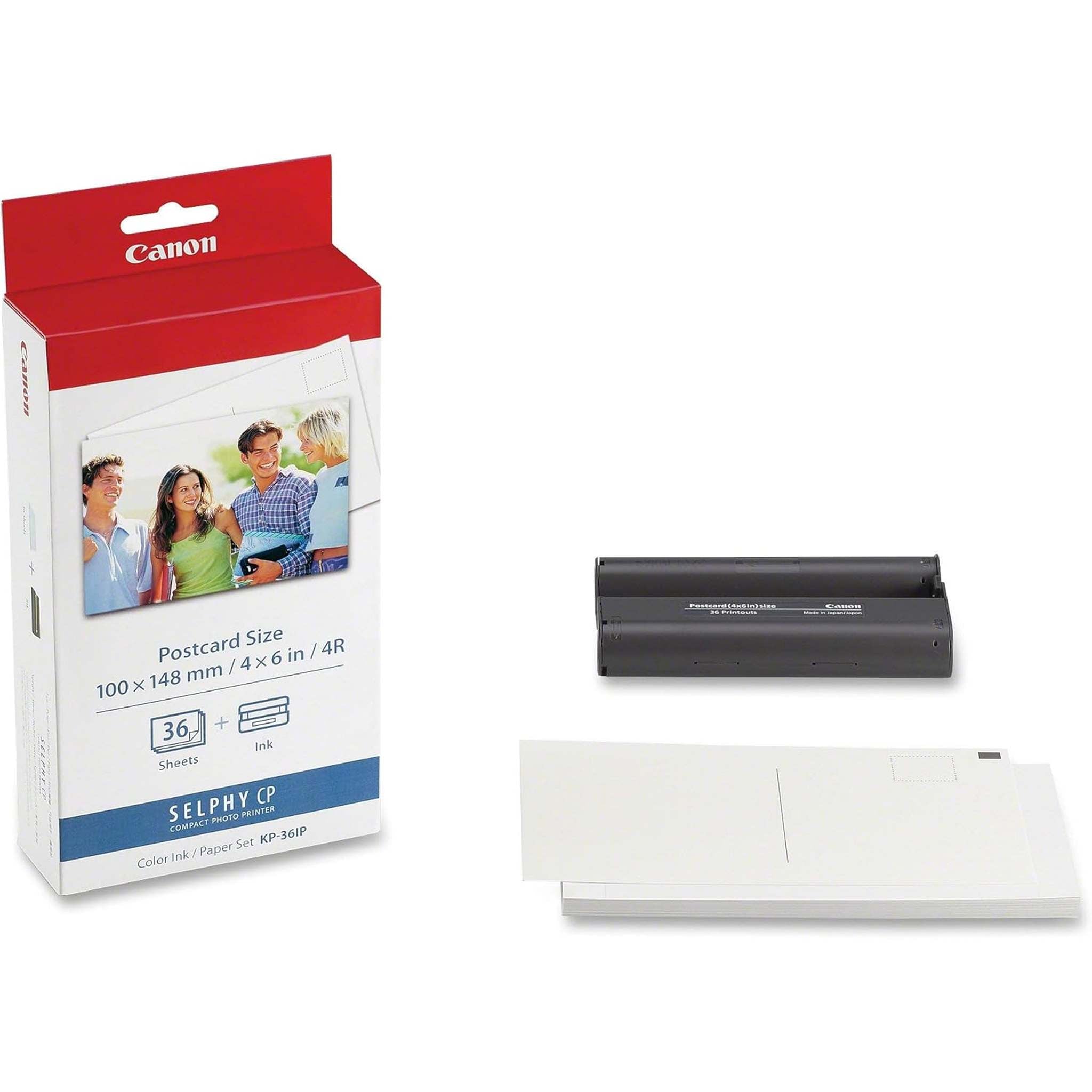 Canon SELPHY CP300 Color Ink/Paper Set OEM 36 Sheets KP-36IP 7737A001
