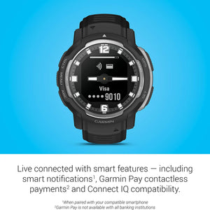 Garmin Instinct Crossover Smartwatch Black with Standard Accessories Garmin