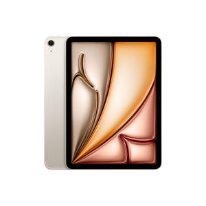 Apple iPad Air 11-inch M2 : Built for Apple Intelligence, Liquid Retina Display, 1TB, 12MP Front/Back Camera, Wi-Fi 6E + 5G Cellular, Touch ID, All-Day Battery Life - Starlight Apple