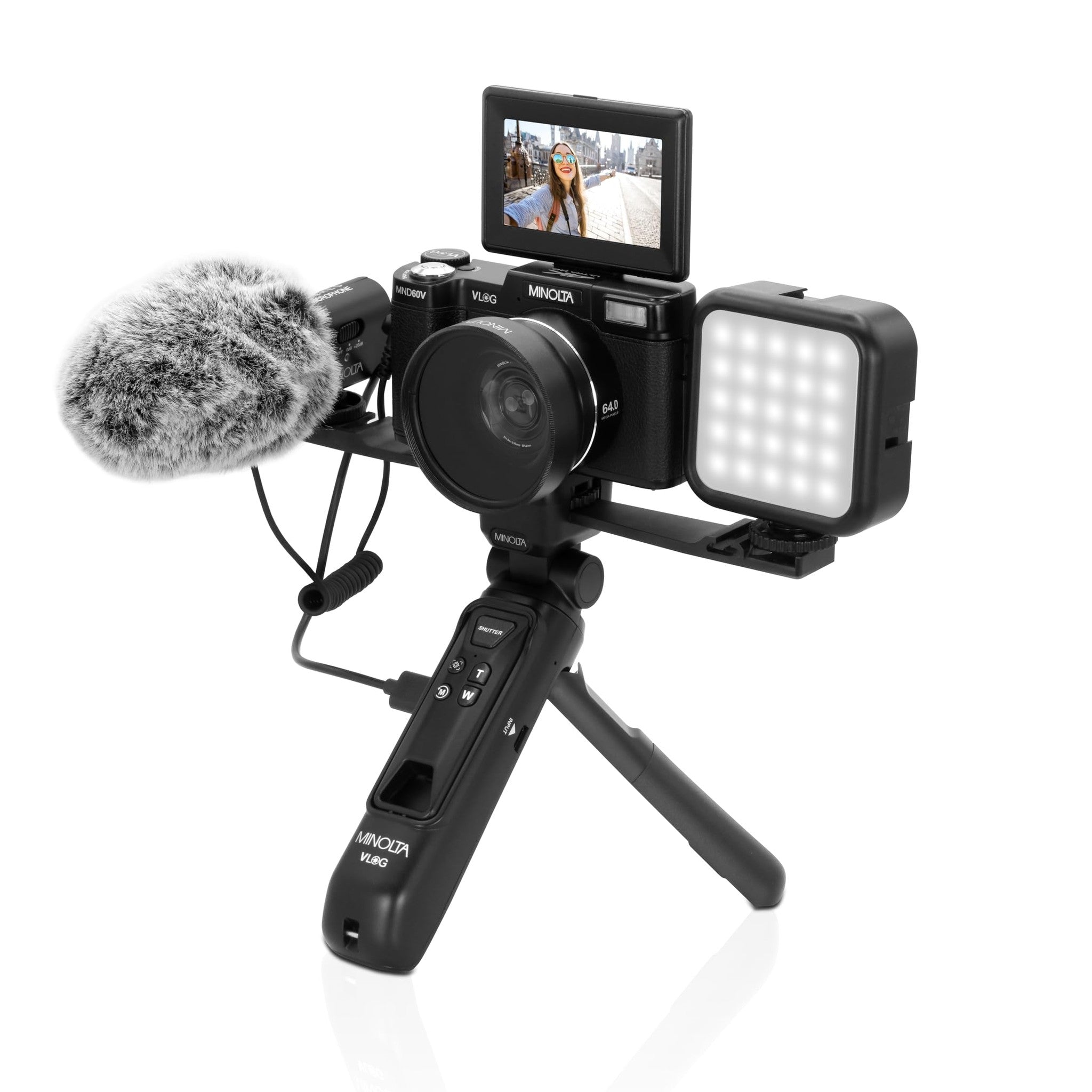 Minolta MND60V 64 MP Autofocus / 4K60FPS Ultra HD VLOG Camera Kit Minolta