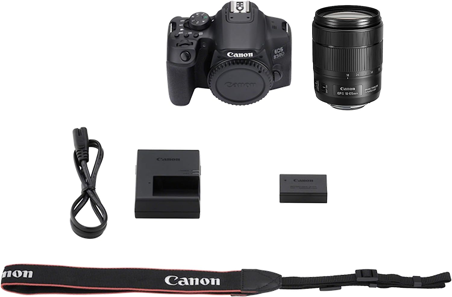 Canon EOS 850D and EF-S 18-135mm f/3.5-5.6 IS USM Lens (International Model)