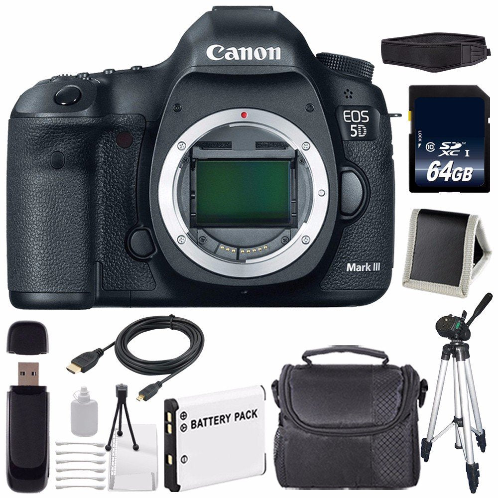 Canon EOD 5D III Digital Camera International Model + LP-E6 Battery + 64GB Memory Card Extreme Bundle