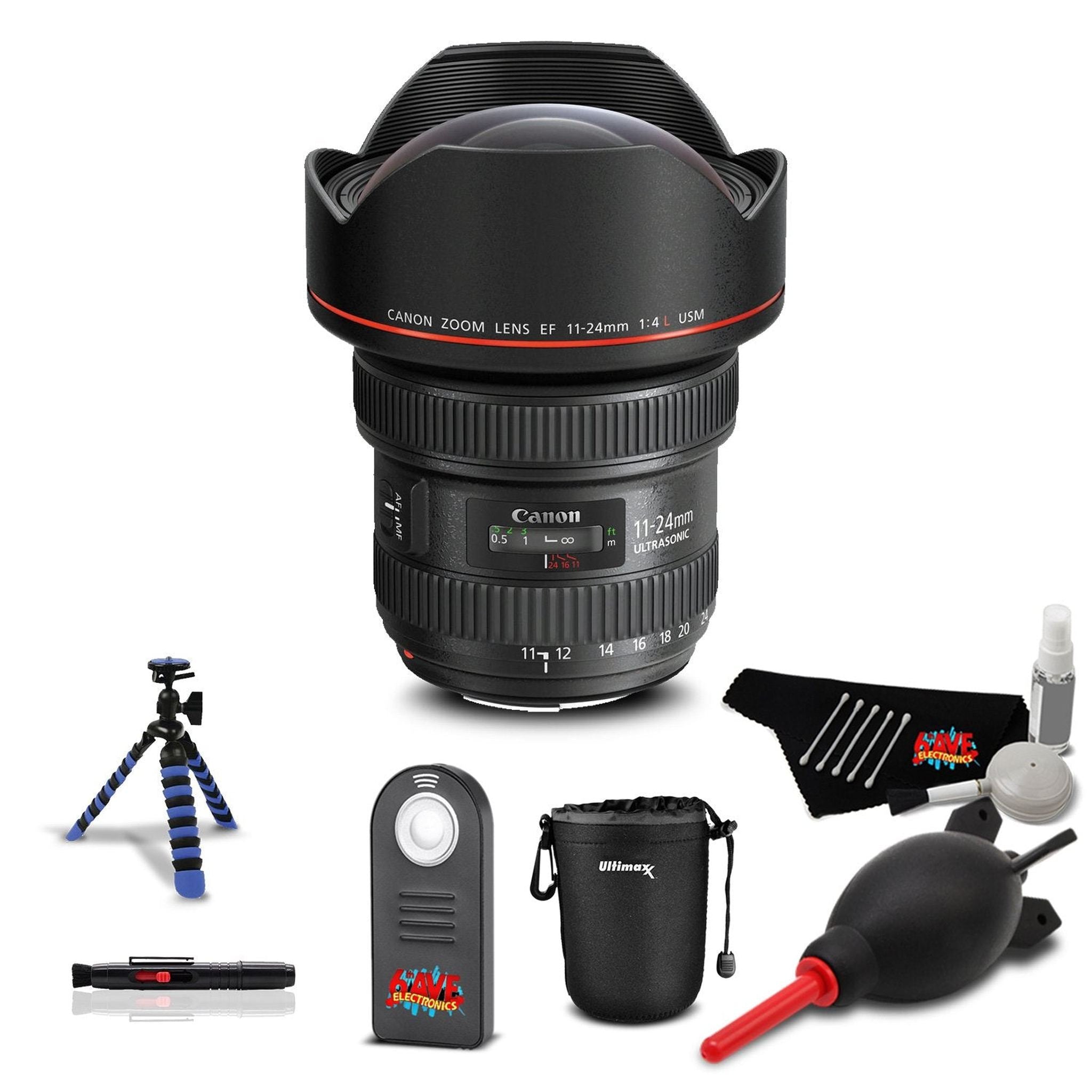 Canon EF 11-24mm f/4L USM Lens Professional Kit International Model Bundle