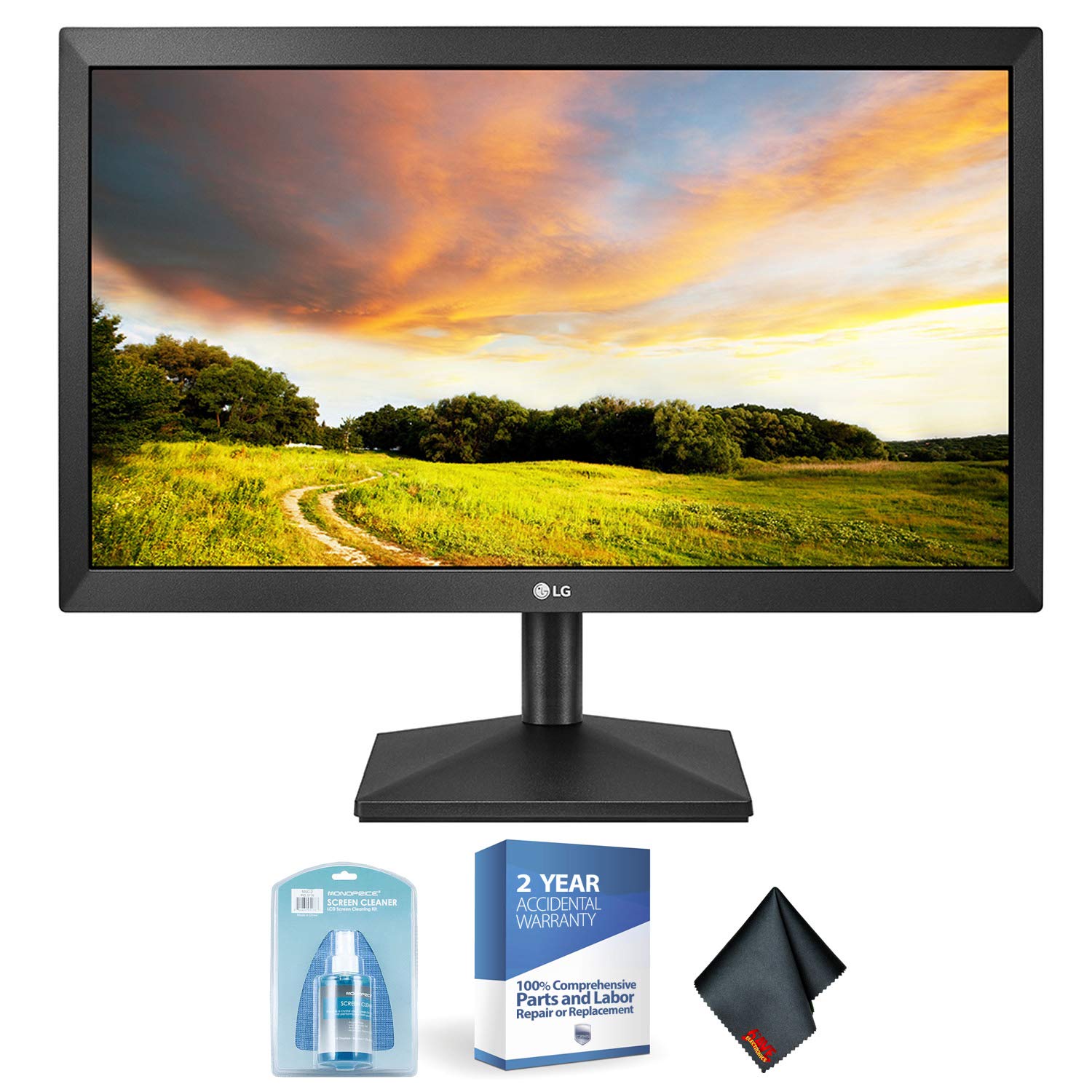 LG 20" Class Monitor + Cleaning Kit + 2 Year Accidental Warranty