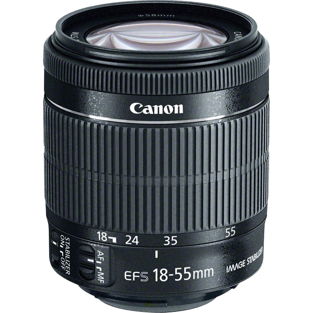 Canon EF-S 18-55mm f/3.5-5.6 Lens 8114B002WB + Deluxe Lens Pouch + Deluxe Cleaning Kit + MicroFiber Cloth Bundle Canon