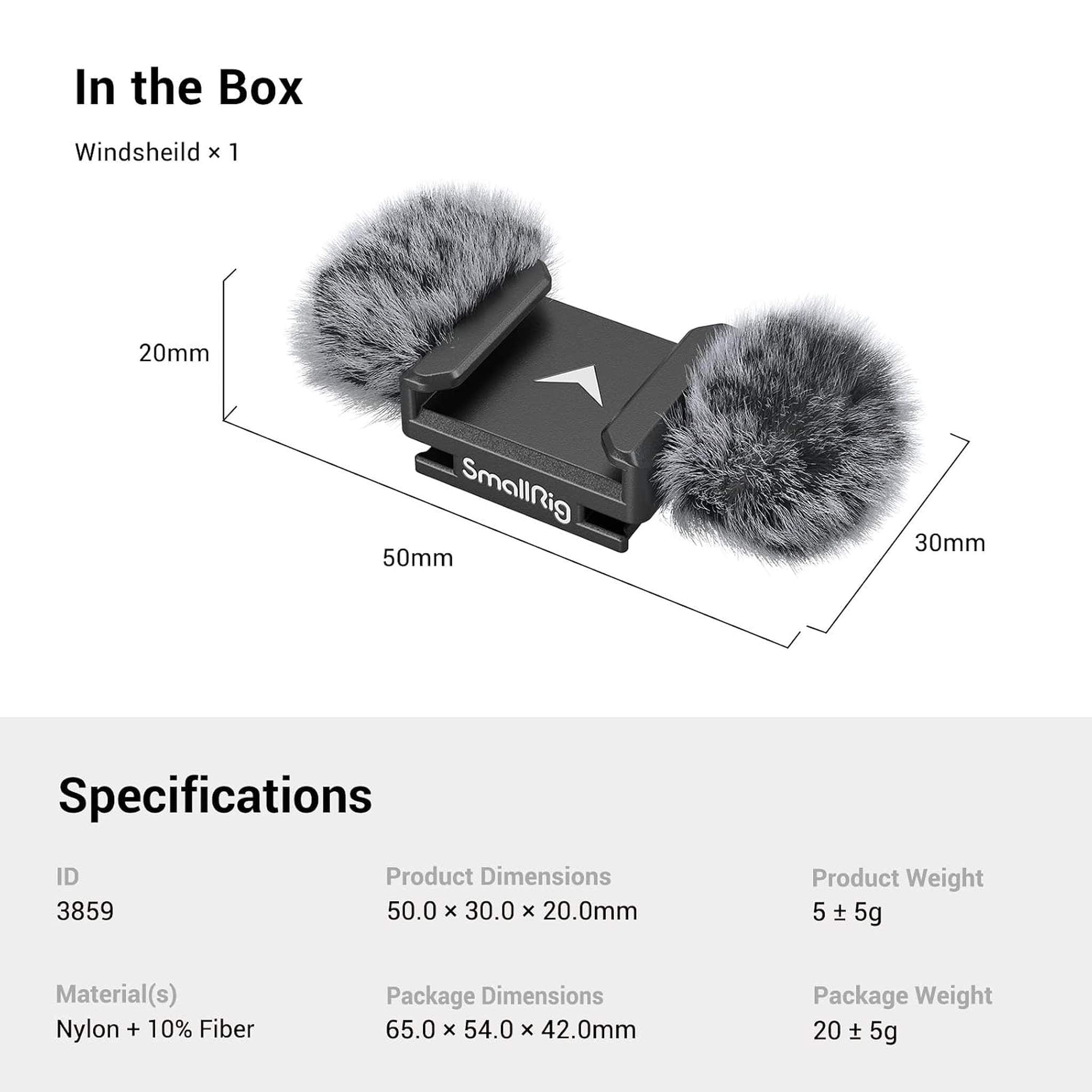 SmallRig Noise-Reduction Windsheild for Nikon Z 30 - 3859