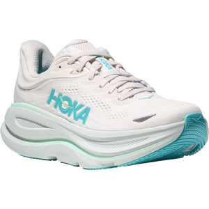 Hoka Women's Bondi 9 Sneaker, Frost/Cielo Blue, 8