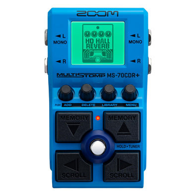 Zoom MS-70CDR+ MultiStomp Guitar Effects Pedal with Over 140 Effects Featuring Choruses, Delays, Reverbs, Stereo Effects, Effect Chaining, Single Stompbox, Tuner, & Battery Powered