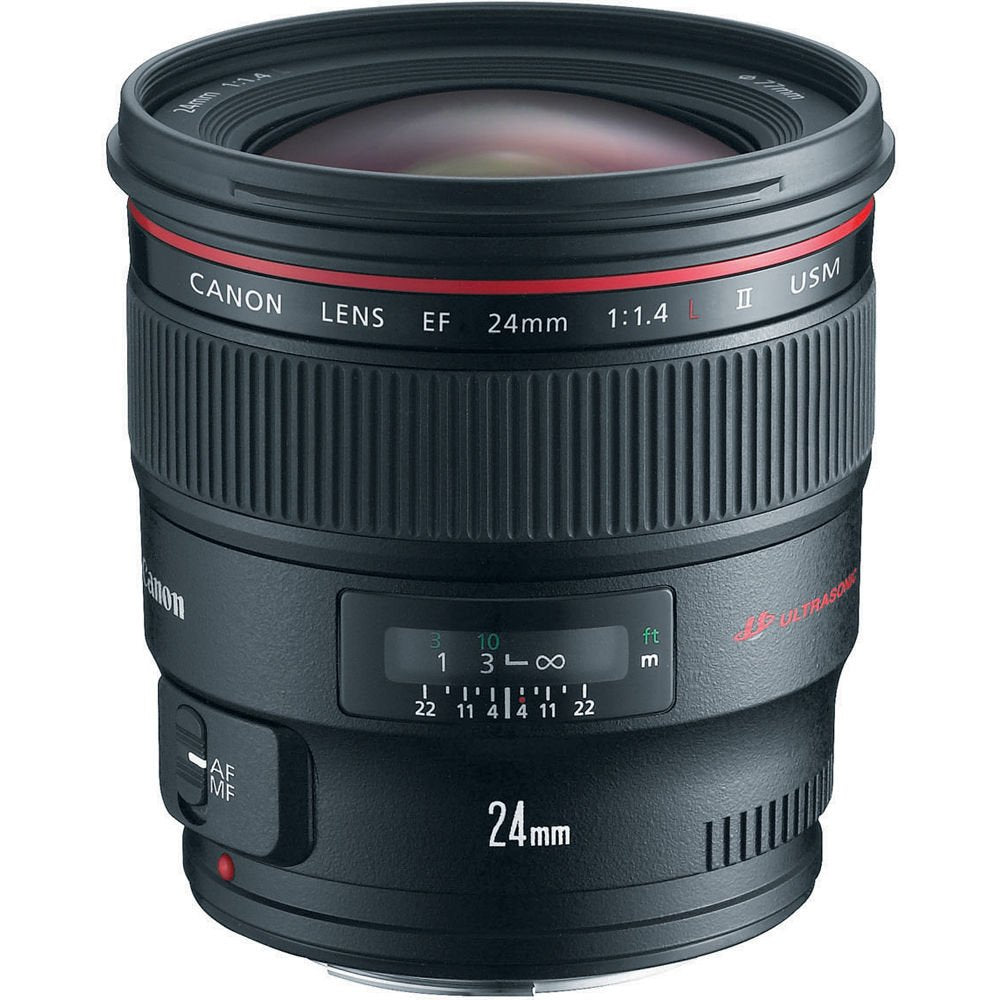 Canon EF 24mm f/1.4L II USM Lens International Version Professional Accessory Combo