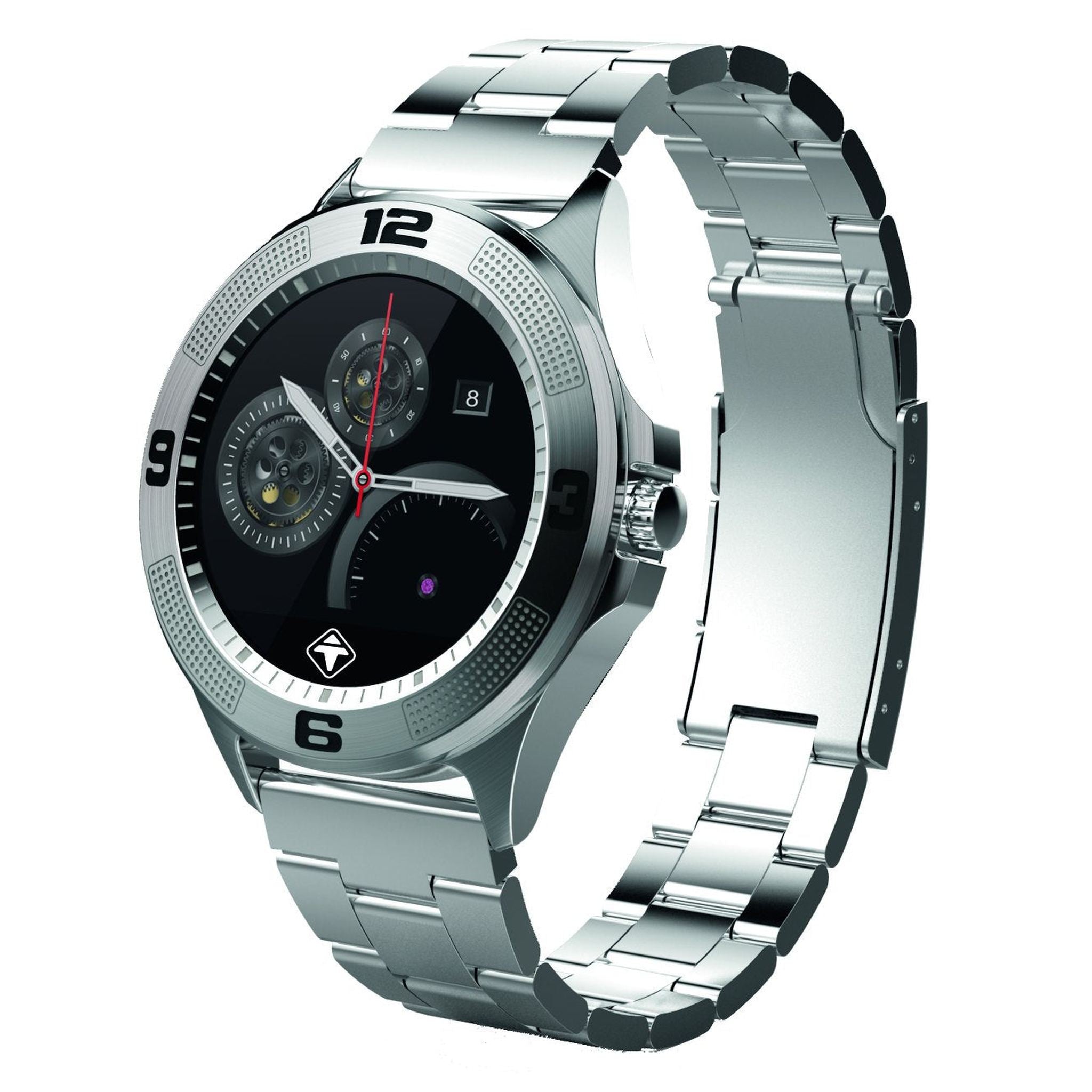 Tiger Smartwatch Stainless Steel Silver with Touch Screen for Android/iOS, with Microphone and Speaker Tiger
