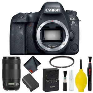 Canon EOS 6D Mark II DSLR Camera Body Only Basic Kit International Model w/Canon EF 70-300mm f/4-5.6 is II USM Lens -