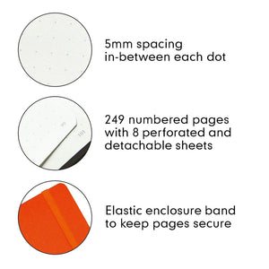 Leuchtturm1917 Medium A5 Dotted Hardcover Notebook Orange - 249 Numbered Pages