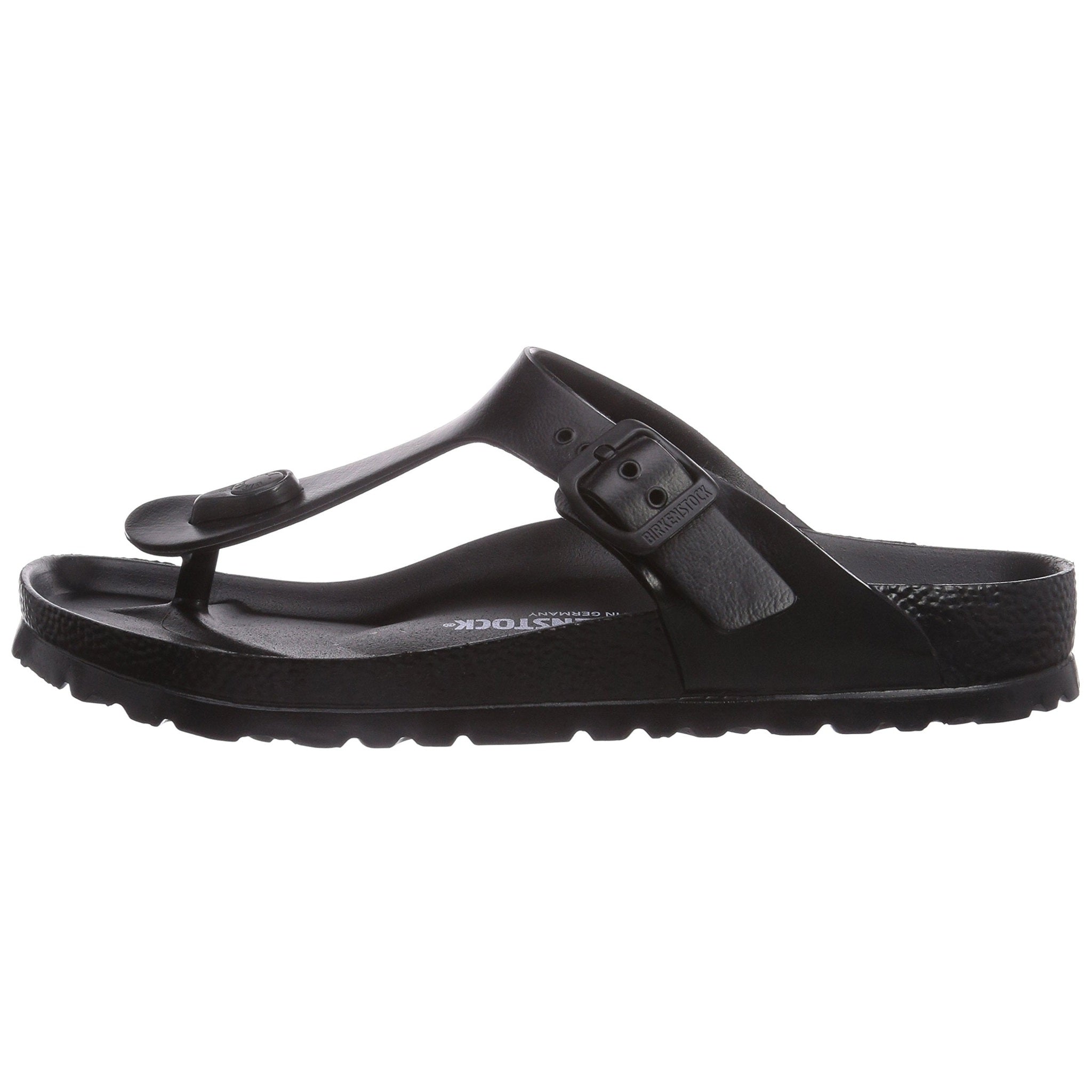 Birkenstock Essentials Unisex Gizeh EVA Sandals, 39 R EU, Black, 8-8.5 Women/6-6.5 Men Birkenstock