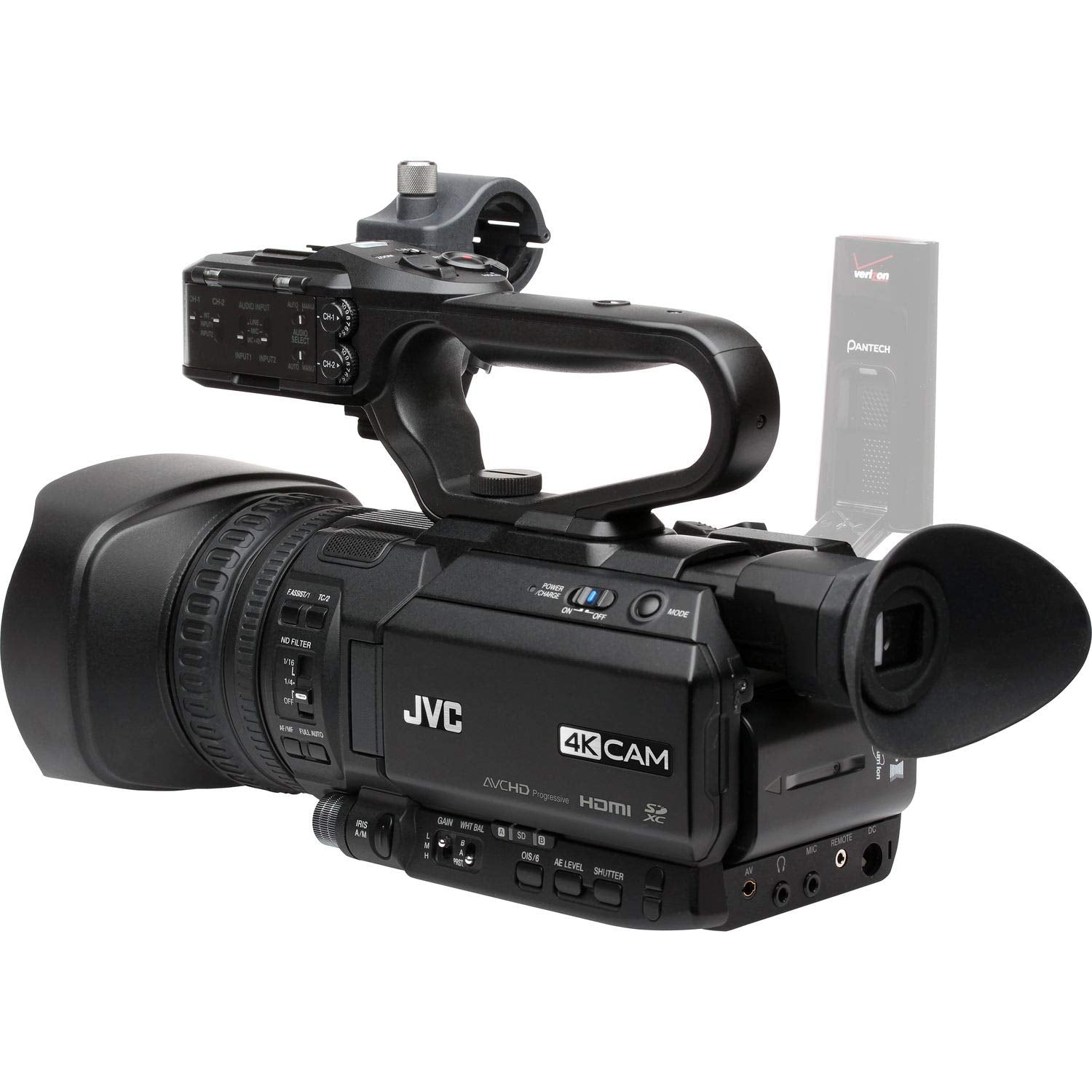 JVC UHD 4K Streaming Camcorder with Built-in Lower-Thirds Graphics + Cleaning Kit