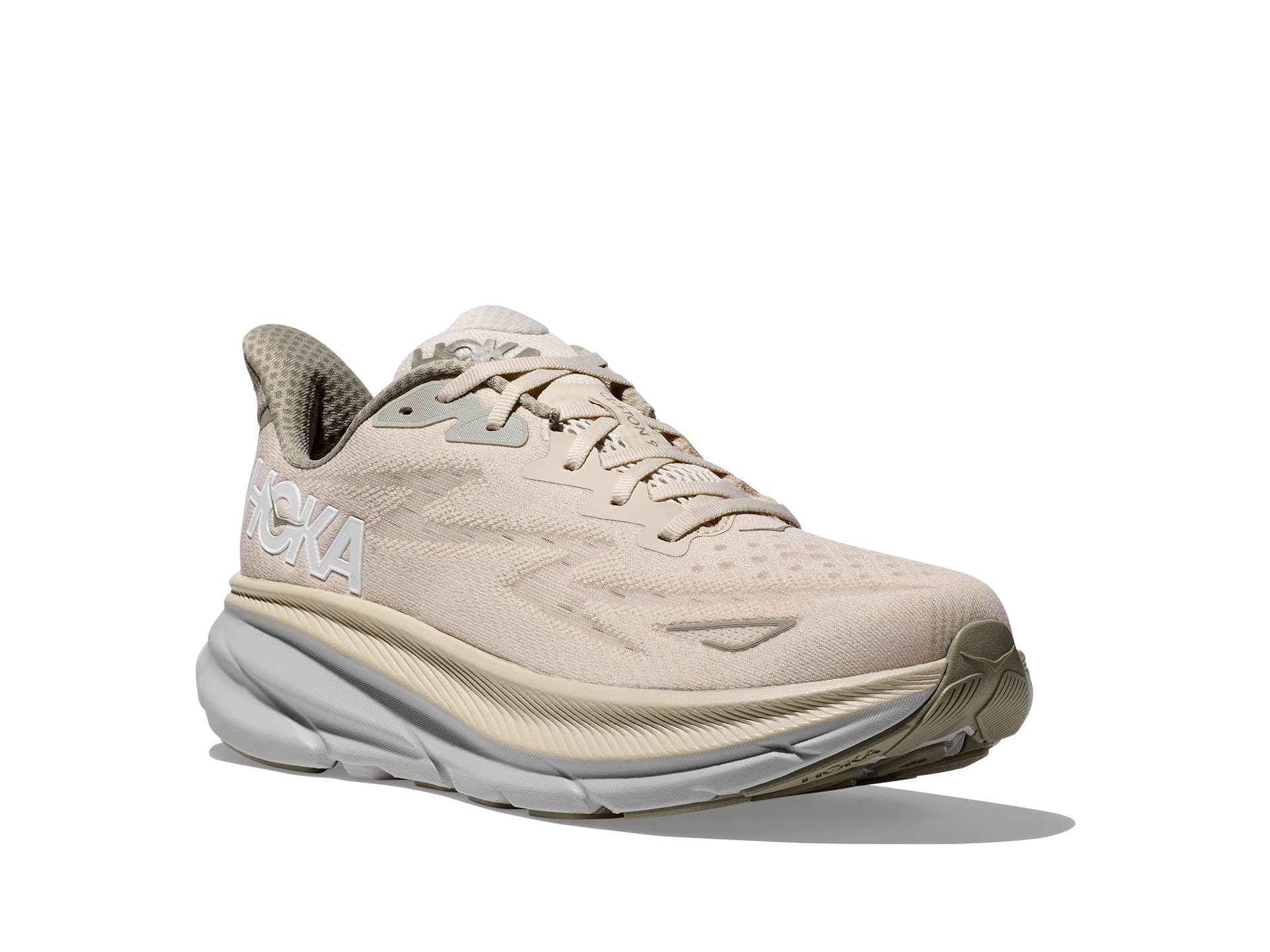 Hoka Men's Clifton 9 Sneaker, Oat Milk/Barley, 8.5
