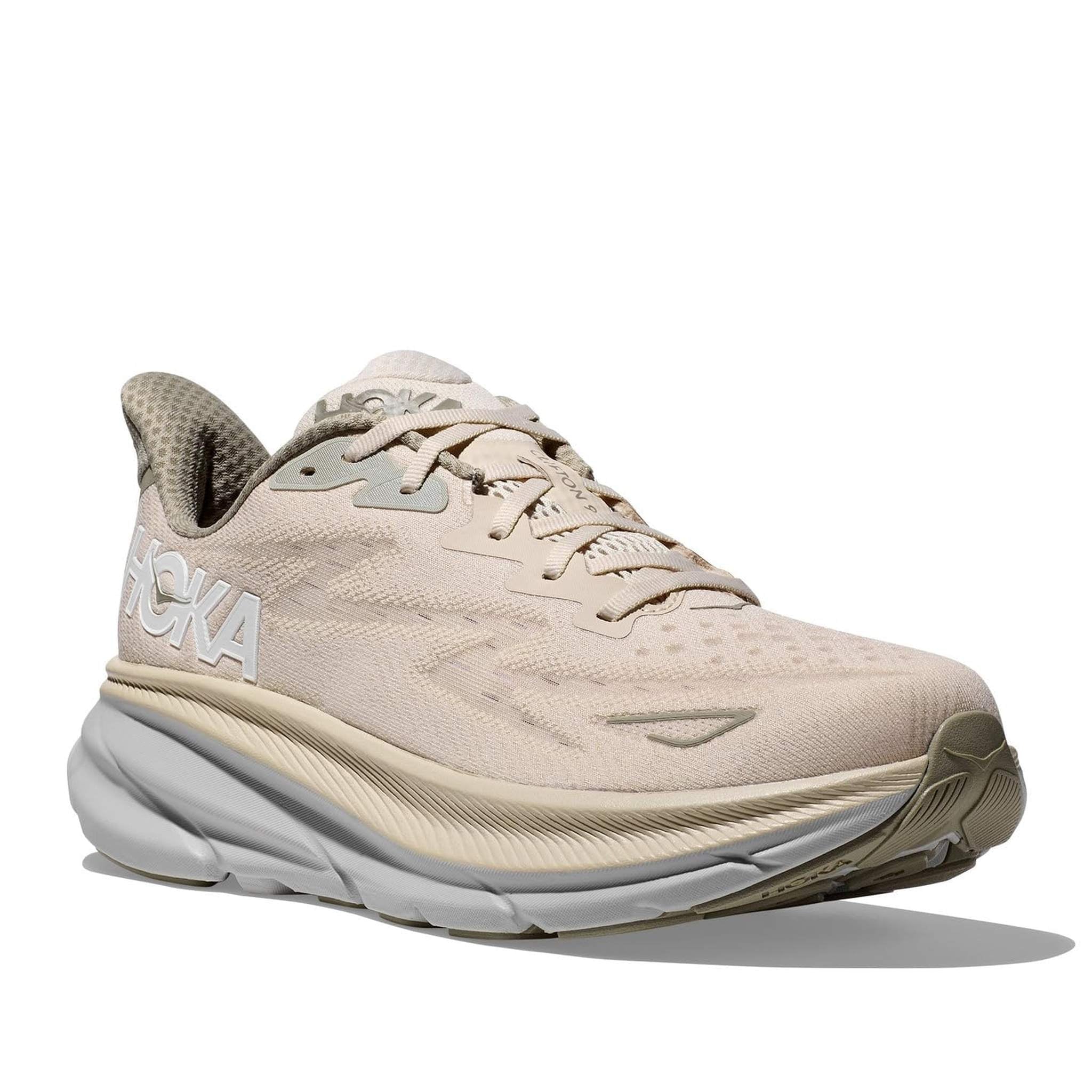 Hoka Men's Clifton 9 Sneaker, Oat Milk/Barley, 8.5 HOKA ONE ONE