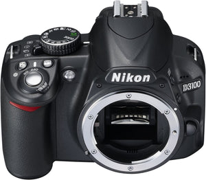 Nikon D3100 14.2MP DX-Format DSLR Digital Camera Body Only No Lens - Black Bundle
