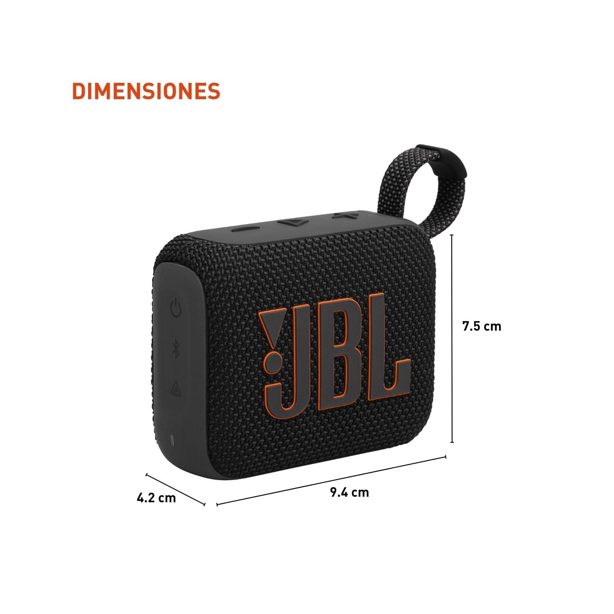 JBL Go 4 - Ultra-Portable, Waterproof and Dustproof Bluetooth Speaker, Big Pro Sound with Punchy bass, 7-Hour Built-in Battery, Made in Part with Recycled Materials Black