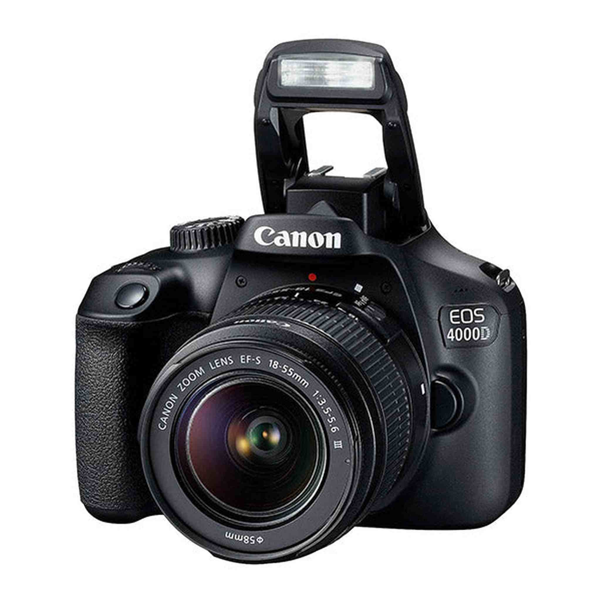 Canon EOS 4000D / Rebel T100 DSLR Camera with 18-55mm Lens Extra Battery Mountain Bundle Canon