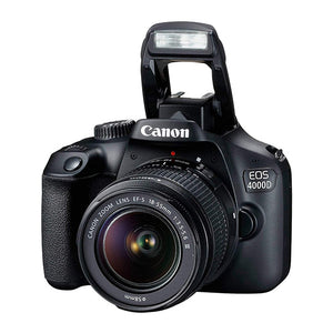 Canon EOS 4000D / Rebel T100 DSLR Camera with 18-55mm Lens Extra Battery Mountain Bundle