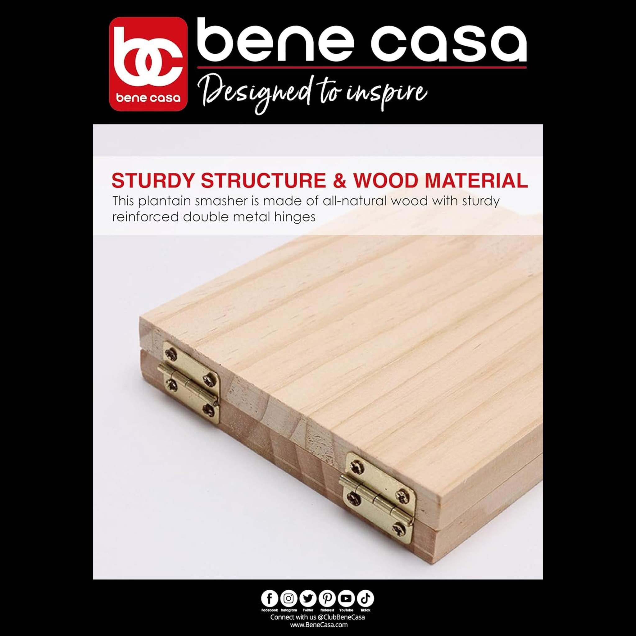 Bene Casa Wood Tostonera for Plantains, Large