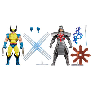 Marvel Legends Series Gamerverse Wolverine vs Marvel's Silver Samurai, Retro Video Game -Inspired Collectible 6-Inch Action Figures