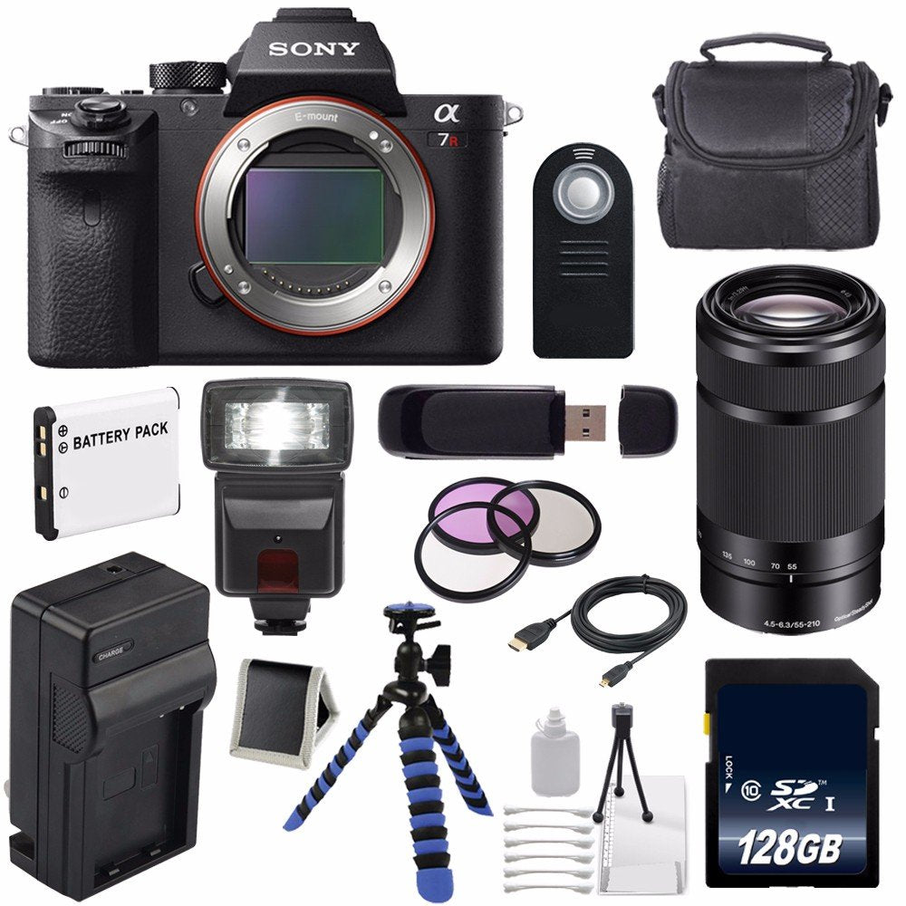 Sony Alpha a7R II Mirrorless Digital Camera (International Model) + Sony E 55-210mm f/4.5-6.3 OSS E-Mount Lens (Black) Innovative Bundle