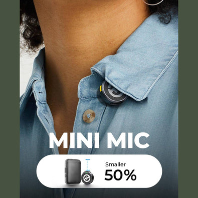 Hollyland Lark M2 Wireless Lavalier Microphone for iPhone/Android/Camera/PC/Laptop with Lightning/USB-C/Plug, 48KHz 24Bit, 1000ft Range, Noise Cancellation, 30H Battery for Video Recording, Streaming