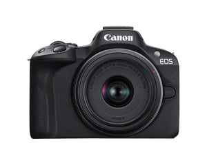 Canon EOS R50 Mirrorless Vlogging Camera Black w/RF-S18-45mm F4.5-6.3 is STM Lens, 24.2 MP, 4K Video, Subject Detection & Tracking, Compact, Smartphone Connection, Content Creator