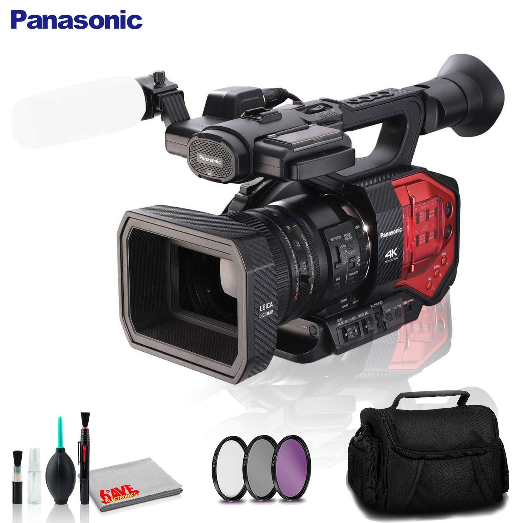 Panasonic AG-DVX200 4K Handheld Camcorder with Four Thirds Sensor and Integrated Zoom Lens - Standard Bundle Panasonic