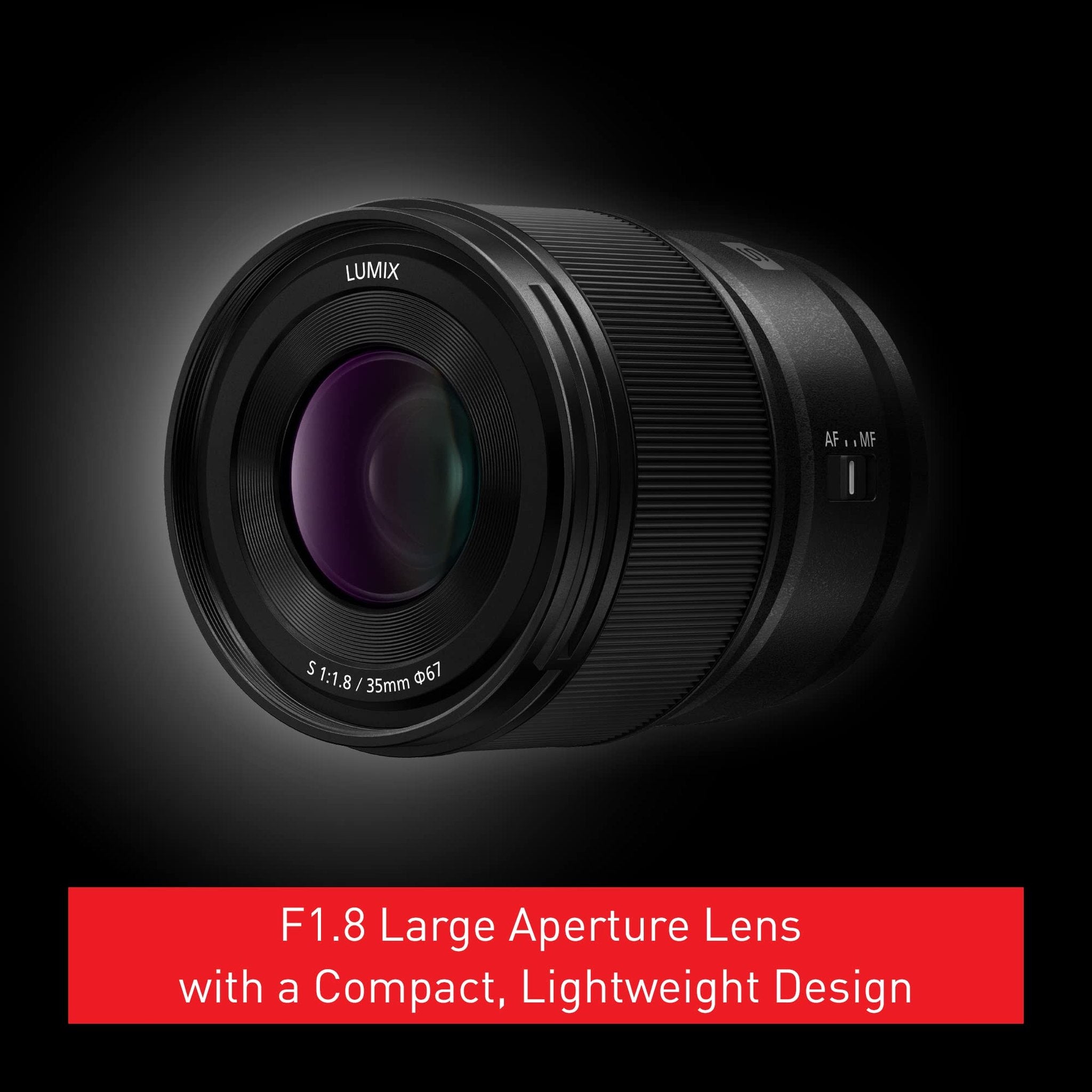 Panasonic LUMIX S Series Camera Lens, 35mm F1.8 L-Mount Interchangeable Lens S-S35 - Reconditioned Panasonic