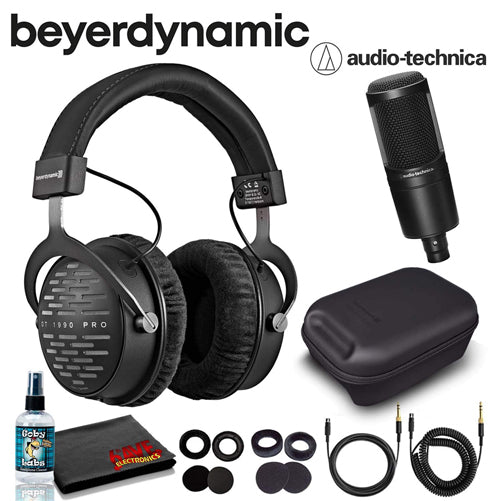 Beyerdynamic DT 1990 Pro 250 Ohm Headphones and Audio-Technica AT2020 Microphone