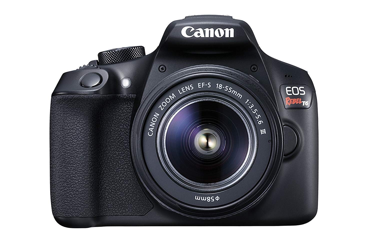 Canon EOS Rebel T6 Digital SLR Camera with EF-S 18-55mm f/3.5-5.6 DC III Lens Kit (Black) Professional Accessory Bundle