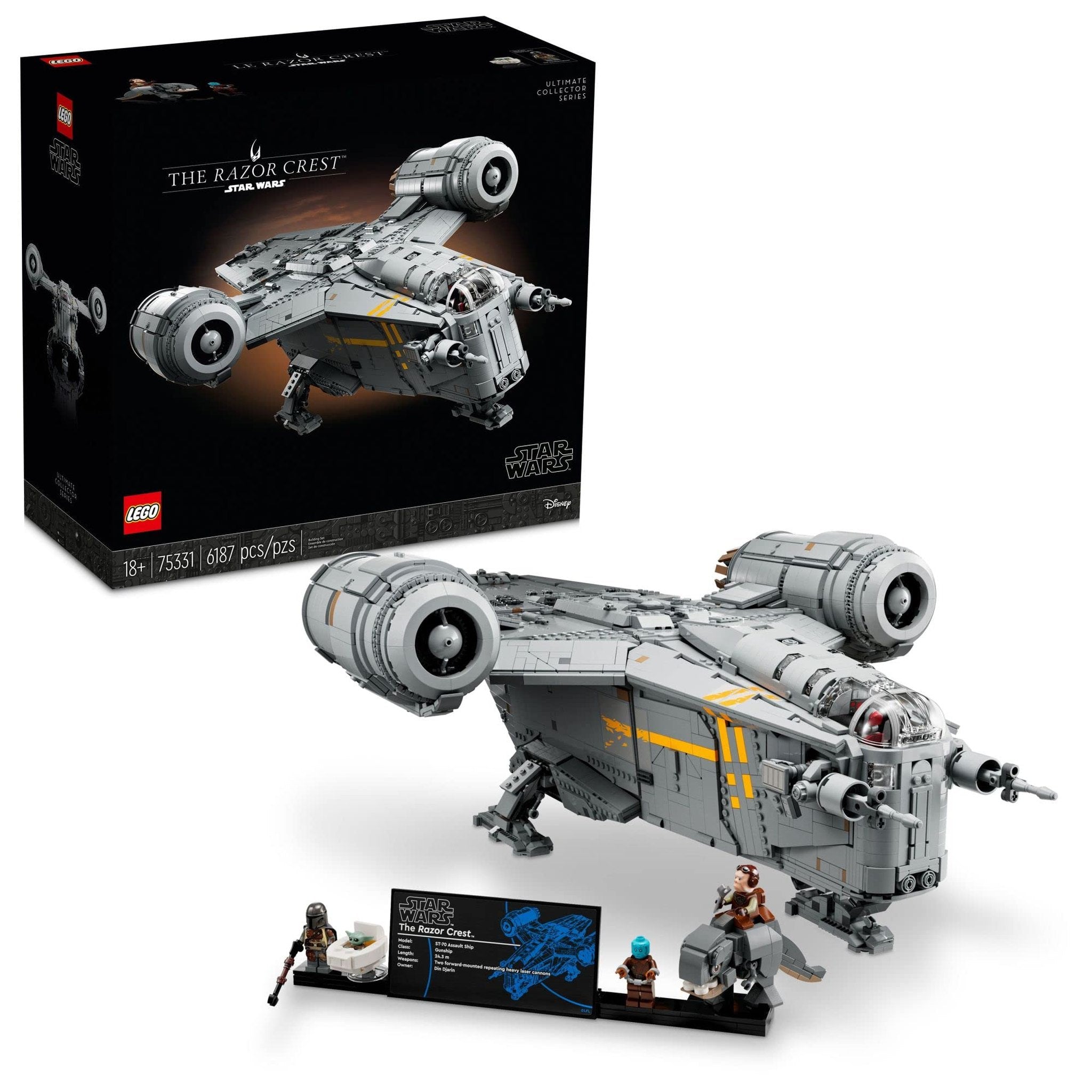 LEGO Star Wars The Razor Crest UCS Set, Ultimate Collectors Series Starship Model Kit for Adults, Large Iconic The Mandalorian Memorabilia Collectable, 75331