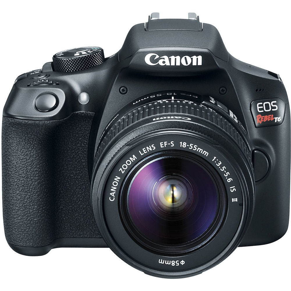 Canon EOS Rebel T6 Digital SLR Camera 1159C003 Bundle with 18-55mm f/3.5-5.6 is II Lens with 32GB Memory Card + More