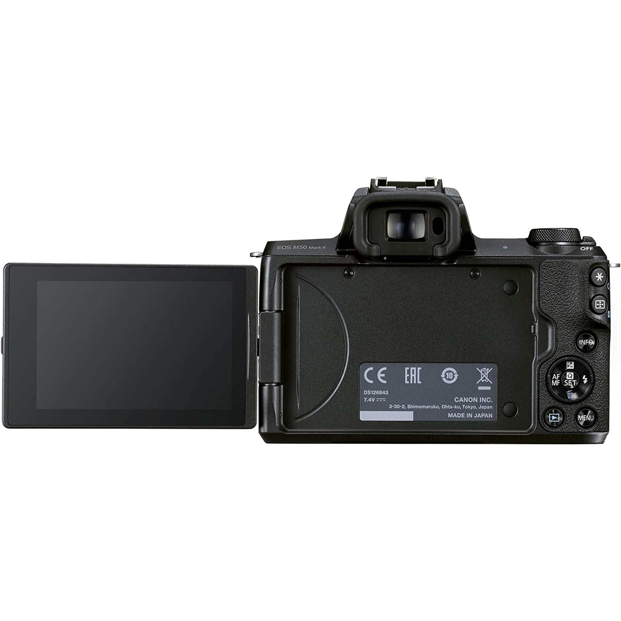 Canon EOS M50 Mark II + EF-M 15-45mm is STM Kit Black - Used Canon