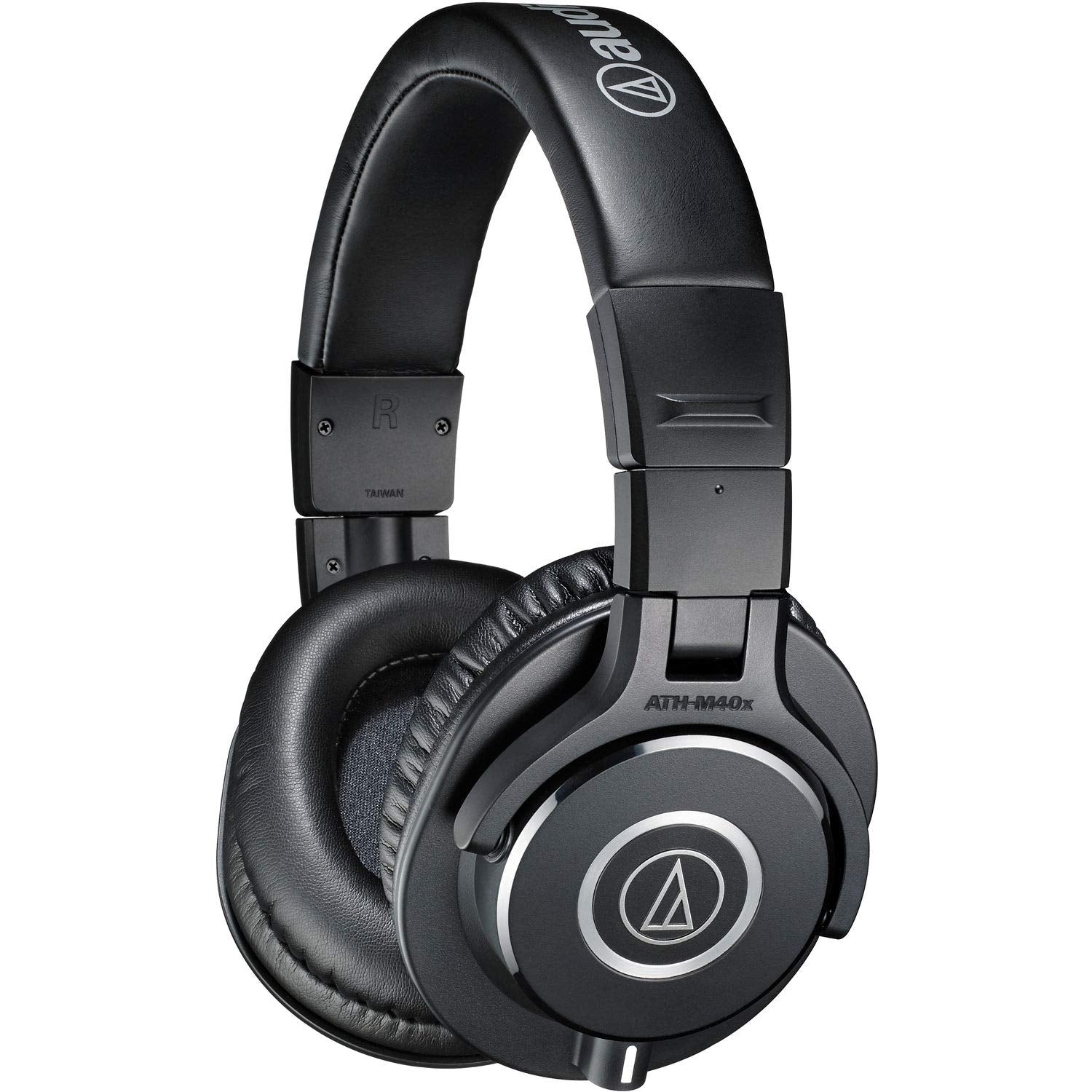 Audio-Technica ATH-M40x Over-Ear Professional Studio Monitor Headphones with 6ave Cleaning Kit, Carrying Case and 1-Year