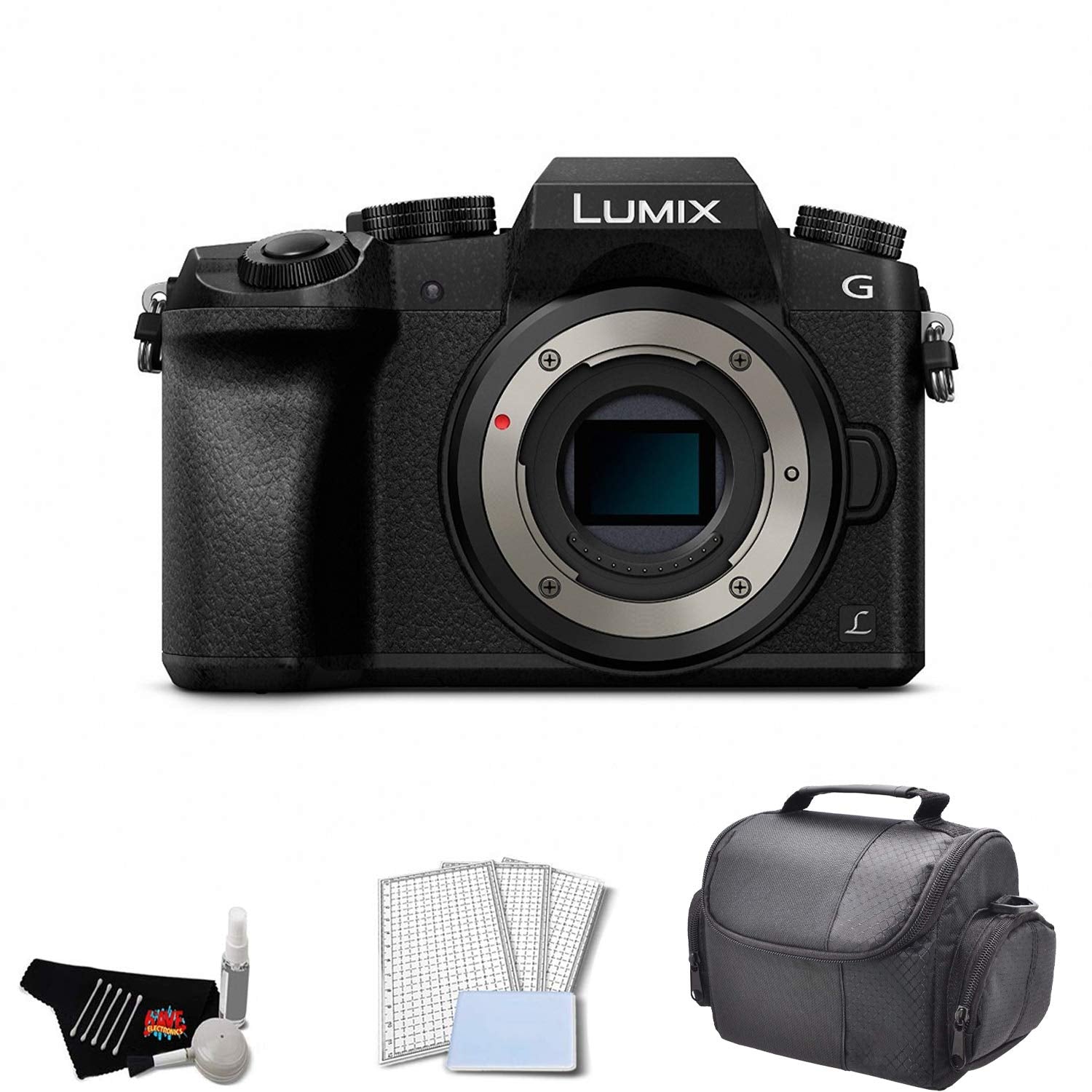 Panasonic Lumix DMC-G7 Mirrorless Micro Four Thirds Digital Camera Body Only Bundle with Carrying Case + LCD Screen Pr
