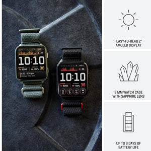 Garmin® Venu® X1, Thin and Lightweight GPS Smartwatch, AMOLED Display, Advanced Health and Fitness Features, Black with Slate Titanium Caseback and Black ComfortFit Nylon Band Garmin